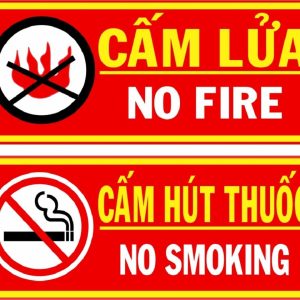 BẢNG CẤM LỬA CẤM THUỐC